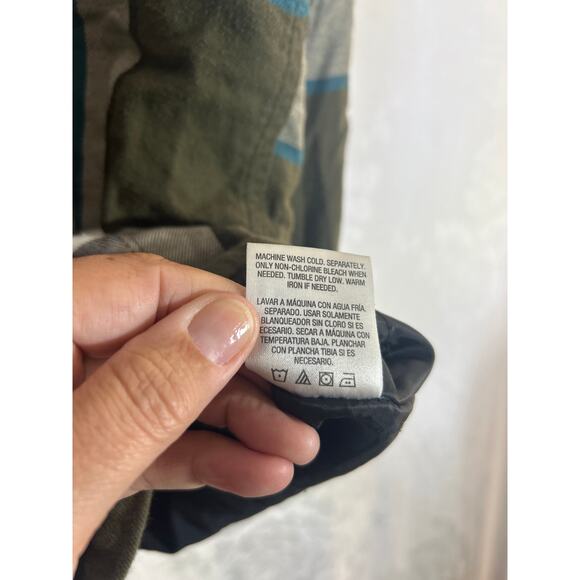 Vintage Shacket Large Flannel Button Up Shirt Jacket Quilt Lined Pockets Amplify - Picture 6 of 13